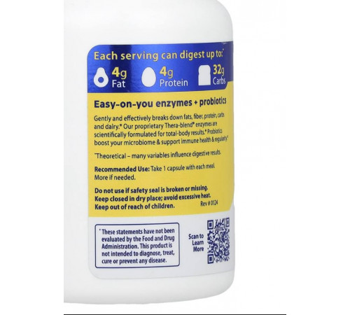 Добавка для пищеварения с пробиотиками, Digest Basic + probiotics 30 caps
