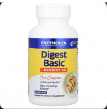 Добавка для пищеварения с пробиотиками, Digest Basic + probiotics 90 caps