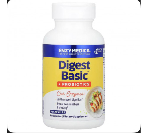 Добавка для пищеварения с пробиотиками, Digest Basic + probiotics 90 caps