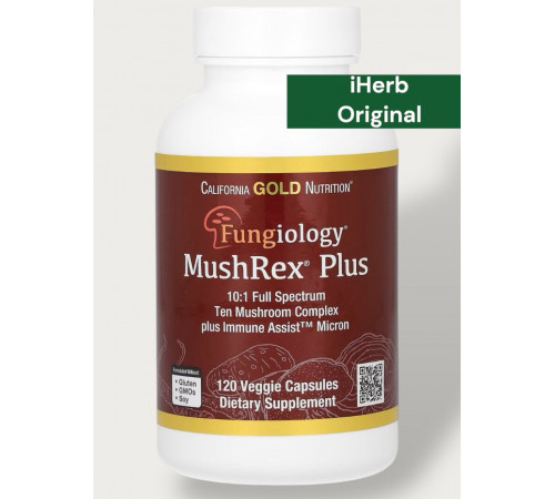 ежовик гребенчатый, MushRex Plus 120 vegcaps