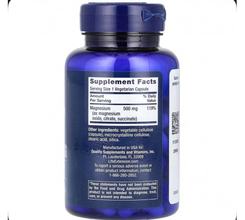 Magnesium Caps 500 mg 100 vegcaps, Магний в капсулах 500 мг 100 вег капсул