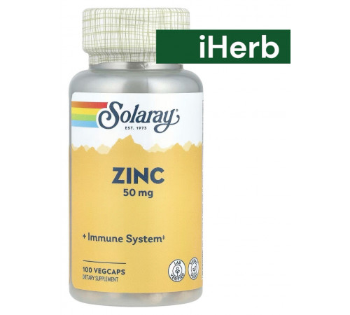 Zinc Цинк 50 mg 100 vegcaps